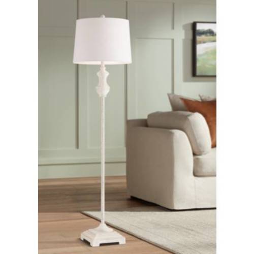 Barnes and Ivy Verona 61 1/2" Traditional Vintage White Floor Lamp