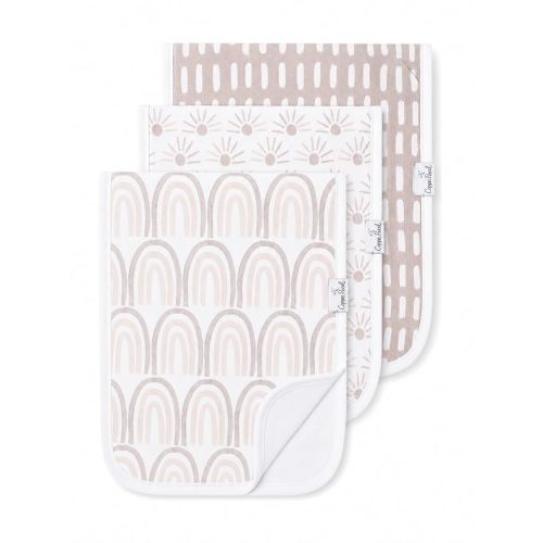 Copper Pearl Baby Burp Cloth Large 21''x10'' Size Premium Absorbent Triple Layer 3-Pack Gift Set Bliss