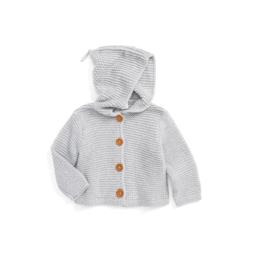 Organic Cotton Hooded Cardigan