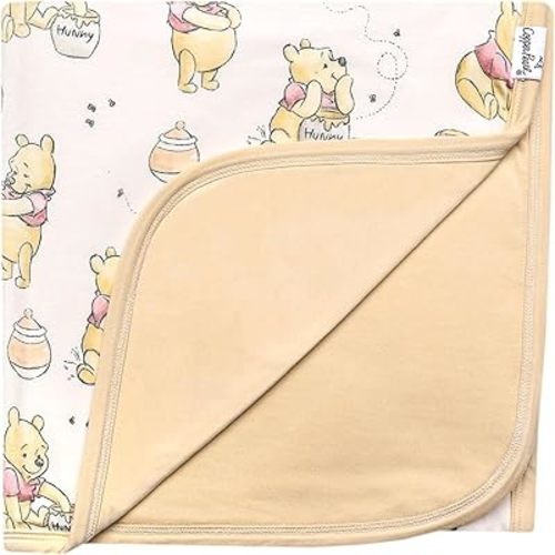 Copper Pearl Large Premium Knit Baby 3 Layer Stretchy Quilt Blanket Hunny