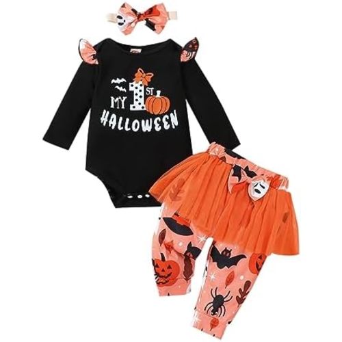 VINUOKER Baby Girl Clothes,Baby Girl Spring Fall Winter Outfits Infant Bodysuit Pant Set