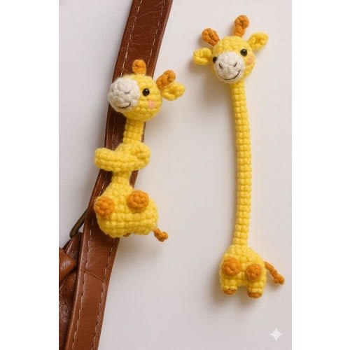 Crochet Animal Bag Charm, Cute Strap Hugger, Amigurumi Giraffe Panda Bear Sloth, Purse Accessory, Backpack Decor, Fun Gift