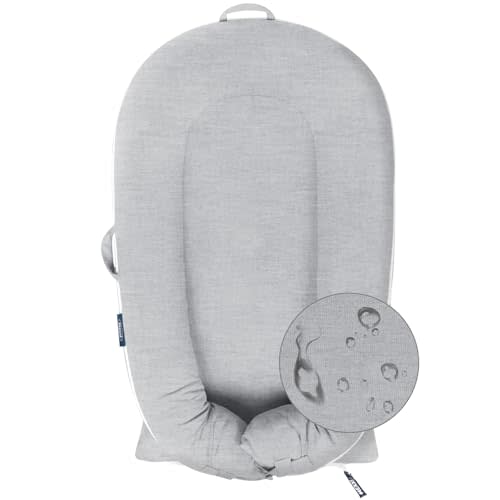 Organic Replacement Cover with Waterproof Pad | Premium Quality Spare Cover Certified Organic Cotton | [Fits Dockatot Deluxe + Docks] (Cover Only) (Gray, Waterproof Organic Cotton)