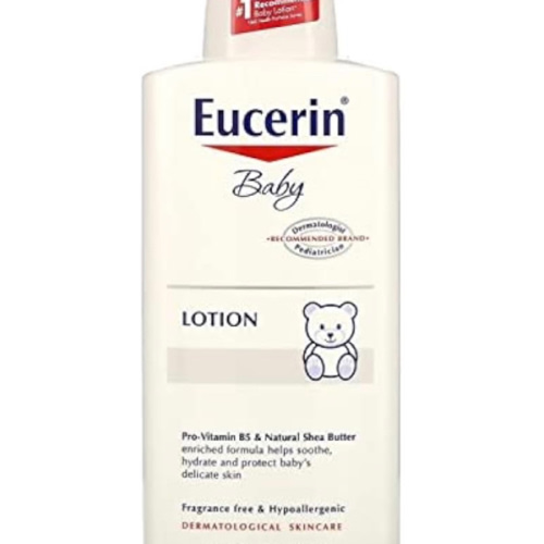 Eucerin Baby Body Lotion, Hypoallergenic and Fragrance Free Baby Lotion with Pro-Vitamin B5 and Shea Butter, 13.5 Fl Oz Bottle
