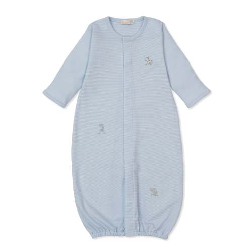 SCE Safari Party Blue Hand Emb. Stripe Conv. Gown
