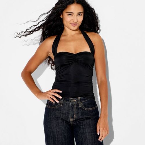 Women's Portrait Halter Top - Wild Fable™ Black XL