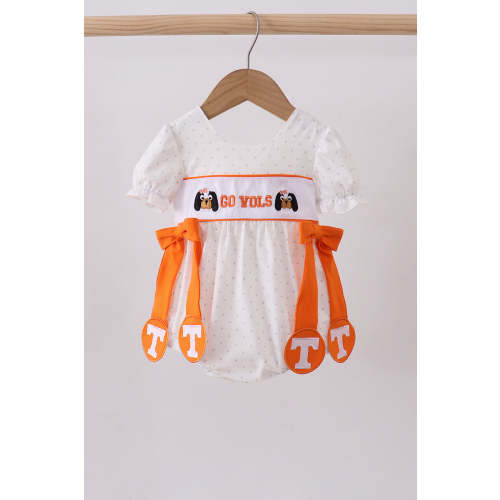 Tennessee go vols embroidery bow bubble