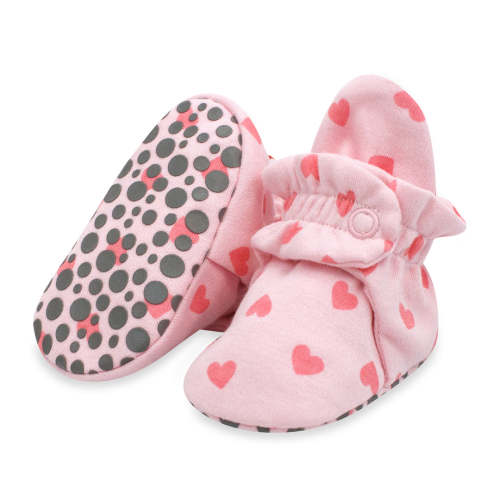 Simply Hearts Organic Cotton Gripper Baby Bootie