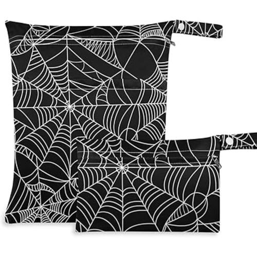 Cactus Plant Wet Dry Bag for Cloth Diaper&Swimsuit,Travel&Beach - Water Resistant Wet Bags - Perfect for Wet Clothes, Toiletries, 2 Pack