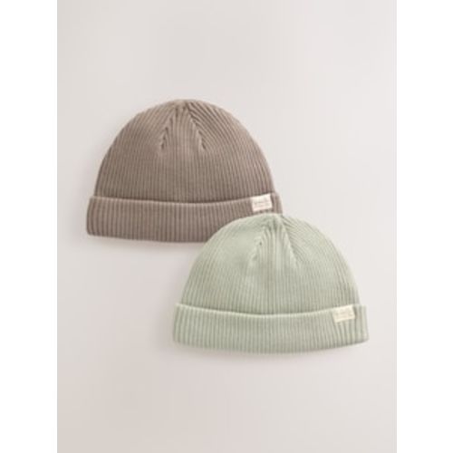 Blue 2 Pack Baby Beanie Knitted Hats