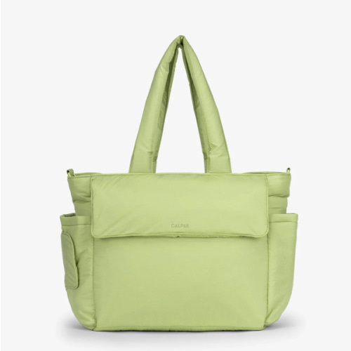 Diaper Tote Bag with Laptop Sleeve - LIME