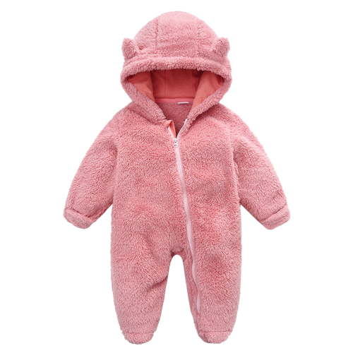 Romper - Thermal Bear Hooded Winter Jumpsuit Romper Winter Baby Girl Clothes Baby Girl Clothes 9-12 Months