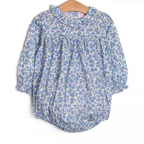 Blossom in Blue Ruffle Neck Bubble, Blue – Stitchy Fish