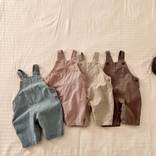 Baby SP26 Kangaroo Pocket Overalls (3-18m)- 4 Colors
