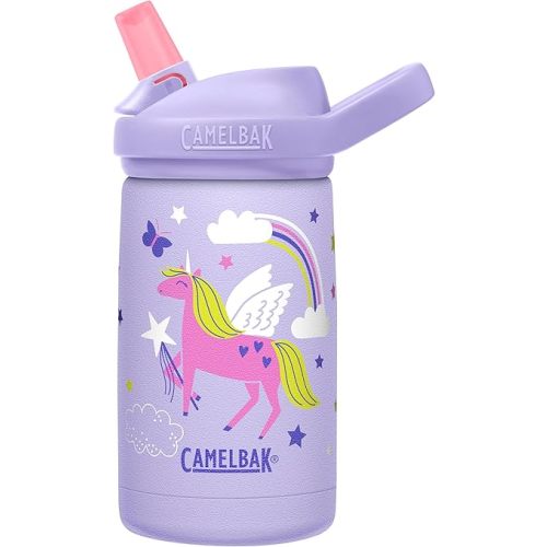 CamelBak Eddy+ Kids Stainless Steel Bite Valve Water Bottle 12oz, Magic