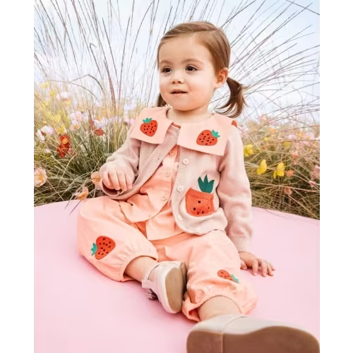 Baby Poplin Button Up Shirt & Pants Set