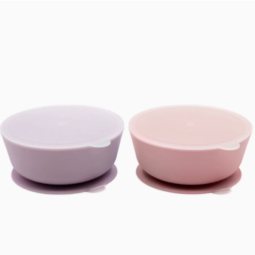 Silicone Suction Bowls with Lids – 12 oz (Set of 2)