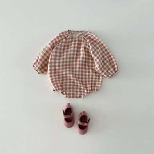 Plaid Hearts Girls Romper | RYAN AND REMI
