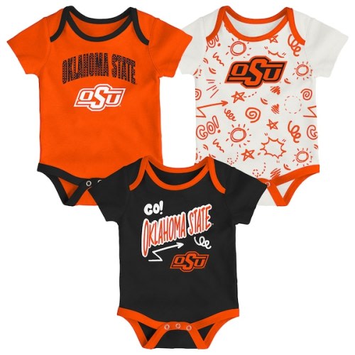 Newborn & Infant Outerstuff Oklahoma State Cowboys Three-Pack All Day Play Bodysuit Set