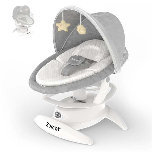 Zoicay Portable Baby Swing with Removable Rocker, 5 Speed & 3 Modes