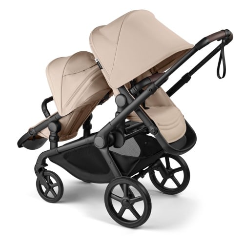 Bugaboo Kangaroo Double Seat Stroller - Black / Desert Taupe / Desert Taupe