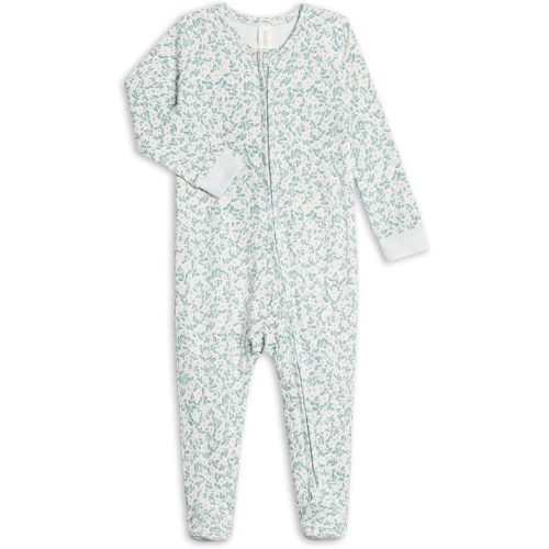 Colored Organics Baby Zip-Up Footed Sleeper with 2-Way Zipper - Newborn Organic Cotton Pajamas