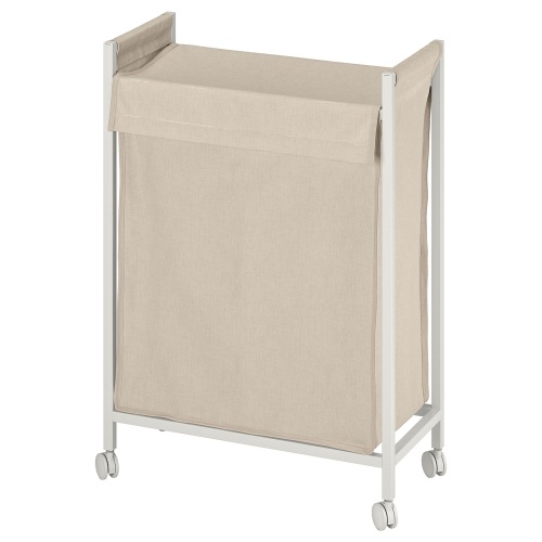ENHET Laundry hamper bin with casters - white 21 gallon