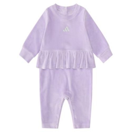 Baby Girls Long-Sleeve Ruffle Waist Coverall