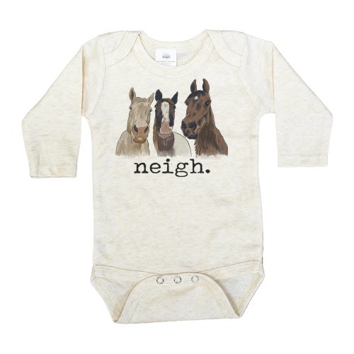 Barefoot Baby "Neigh" Horse Onesie – Hopscotch Kids