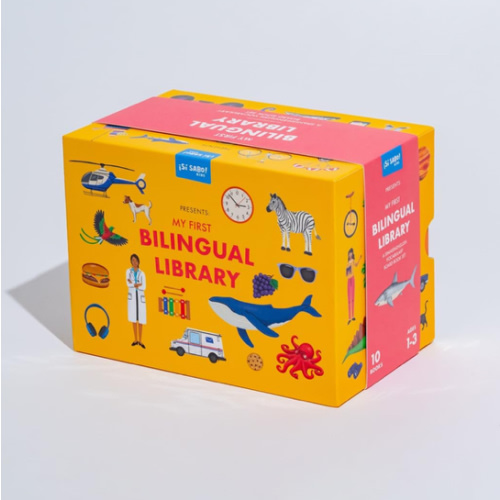 My First Bilingual Library: A Spanish-English Vocabulary Board Book Set of Colors, Numbers, Animals, ABCs, and More (Si Sabo Bilingual Books for Kids)