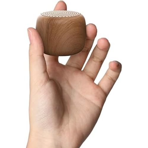 Babelio White Noise Sound Machine for Adults Kids Baby, Mini, 15 Non-looping Sounds, Timer, Memory Function, Easy to Pocket and Travel Wood Grain