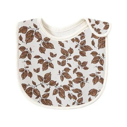 MyKids-Usa Baby Floral Print Covered Button Design Water Absorbing Bibs