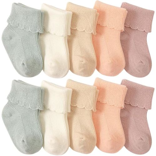 Newborn Cuff Socks Baby-girls Socks Infant Toddler Crew Ankle Sock