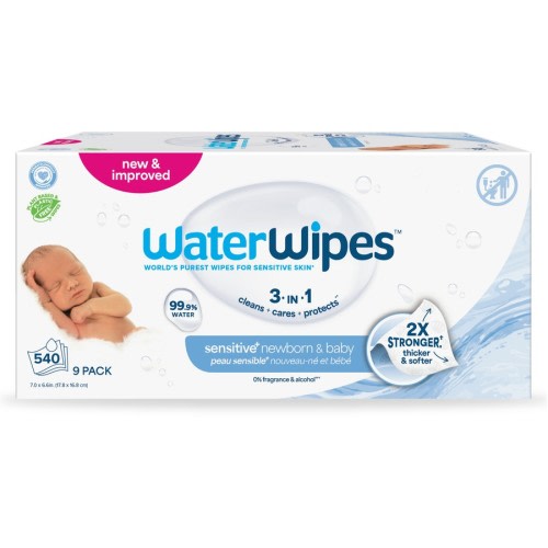 WaterWipes Baby & Newborn Sensitive Wipes 540 Pack**