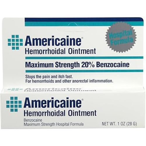 Americaine Hemorrhoidal Ointment Maximum Strength 20% Benzocaine 1 oz