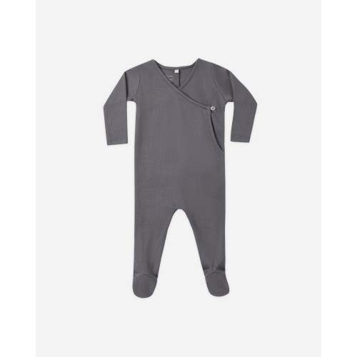 Pointelle Wrap Footie Midnight – Quincy Mae