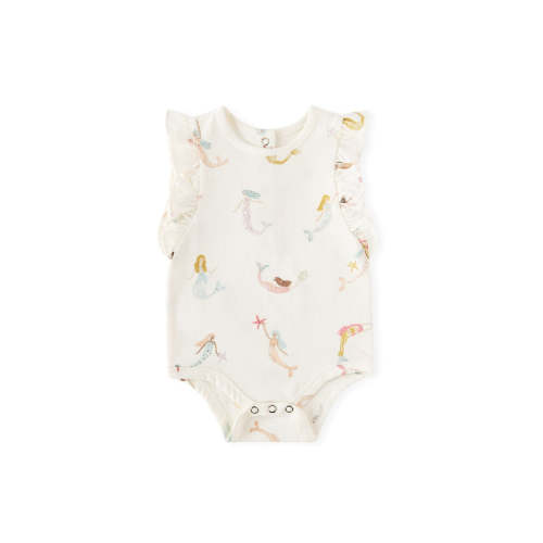 Short Sleeve Flutter One-Piece - Mermaid Melody