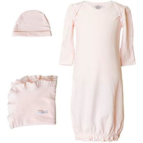 One Small Child Girls Three-piece Bamboo Viscose Layette Sets