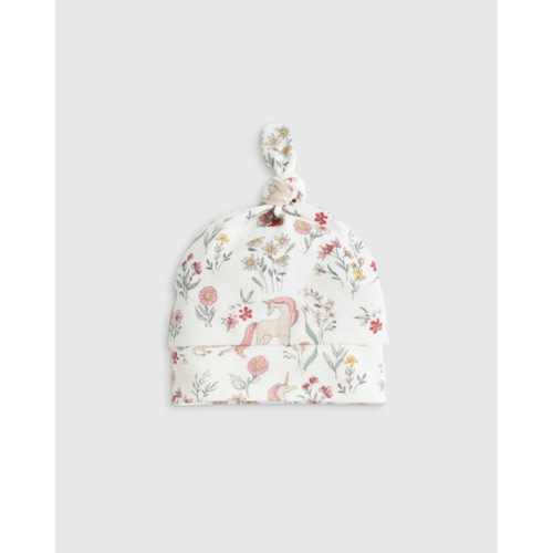 Quince 100% Organic Cotton Hat 4-Pack - Baby Girl in Unicorn Floral