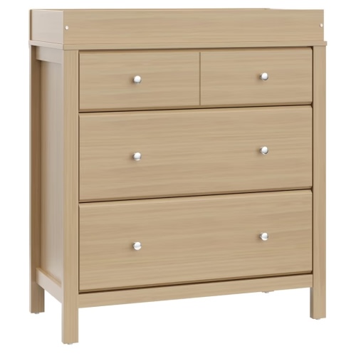 Storkcraft Horizon 3 Drawer Chest with Changing Topper (White) – GREENGUARD Gold Certified, Includes Removable Changing Table Topper, Chest of Drawers for Nursery & Kids Bedroom