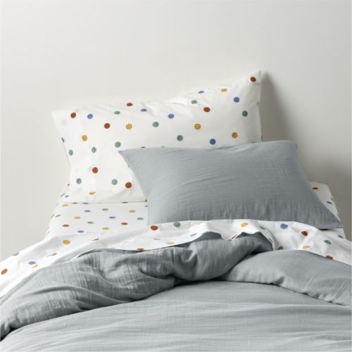 Supersoft Mist Blue Gauze Kids Twin Duvet Cover