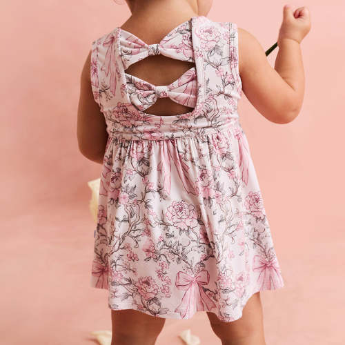 Irene Bow Back Bodysuit Dress