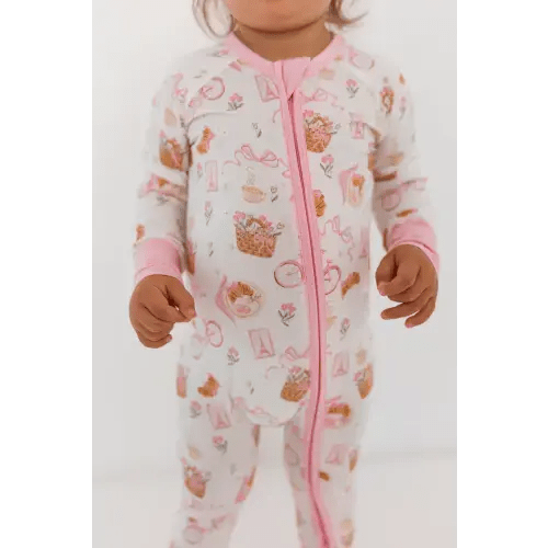 Croissants and Coffee Zipper Romper – In my Jammers