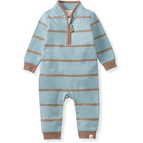 Burt's Bees Baby baby-boys 100% Organic Cotton One-piece Long Sleeve High Neck Jumpsuit Coveralls