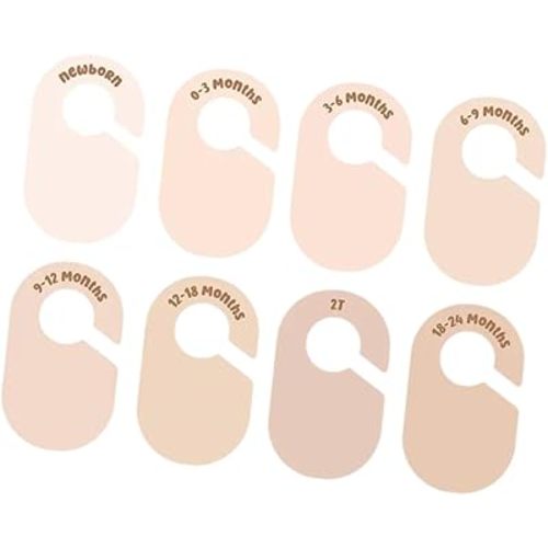 DYNWAVE 8 Pieces Blank Clothing Rack Divider Girls Hanger Noticeable Beautiful Closet Rack Dividers for Newborn Girls Nursery Decor