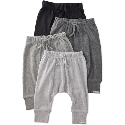 Unisex-Baby Jordan 4-Pack Jogger Pants 100% Organic Cotton Bottoms for Boys & Girls