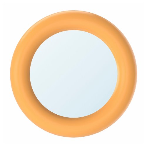 HUMLESJÖN Mirror with suction cup - orange