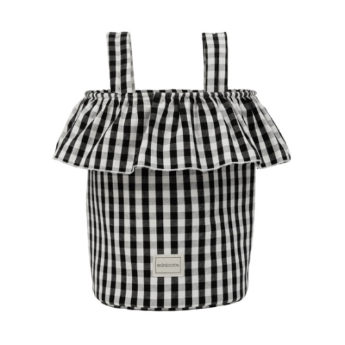 Vichy Basket - Black + White · Minicoton
