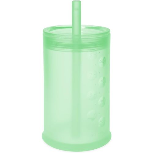 Olababy Silicone Straw Sippy Cup for Toddlers 1-3, Unbreakable, Forest 9oz