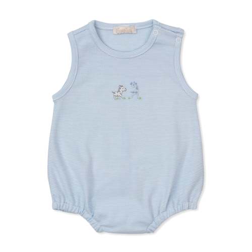 SCE Safari Party Blue Hand Emb. Stripe Bubble